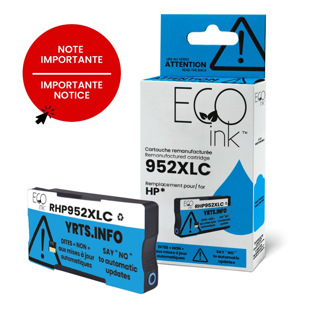 HP No.952XL L0S61AN Reman Cyan EcoInk YRTS 1.6K